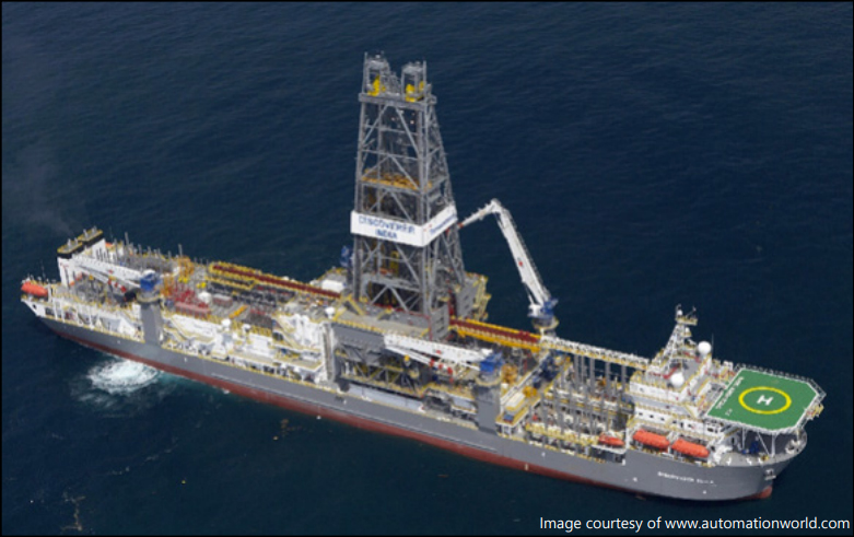 This deepwater application was completed from the Transocean Discoverer India. 