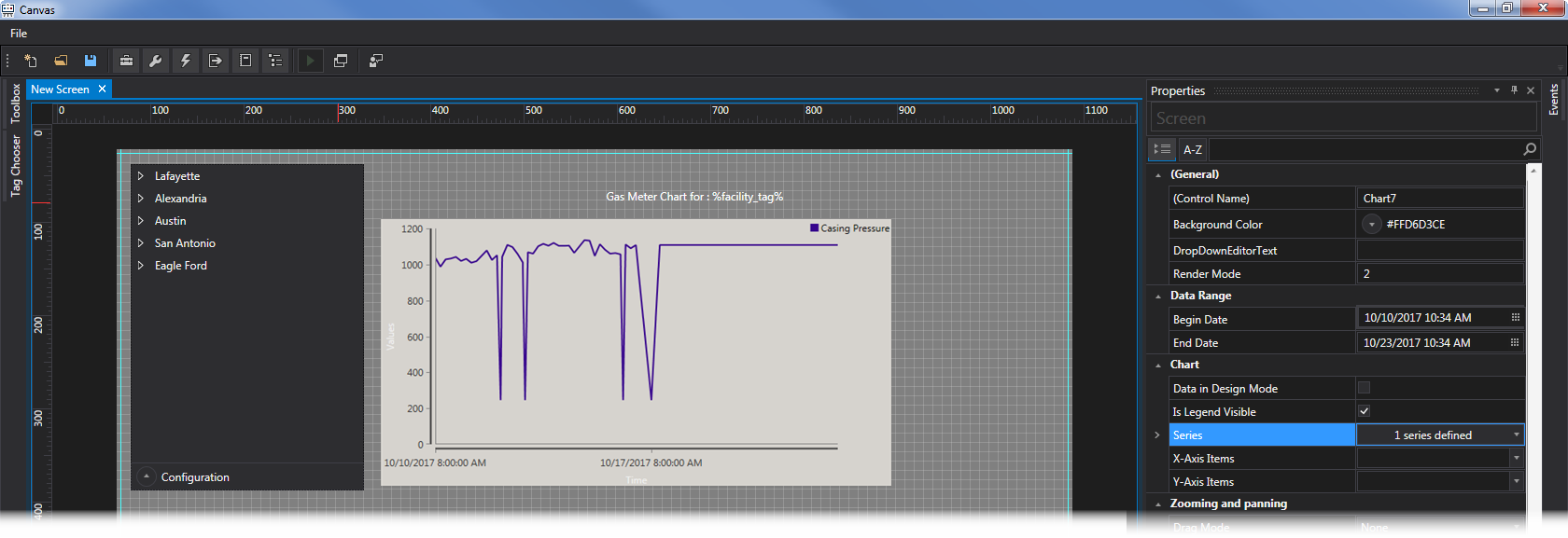 Canvas Preview: Chart - Design-time Preview