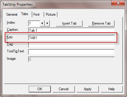 How to change a tab strip selection