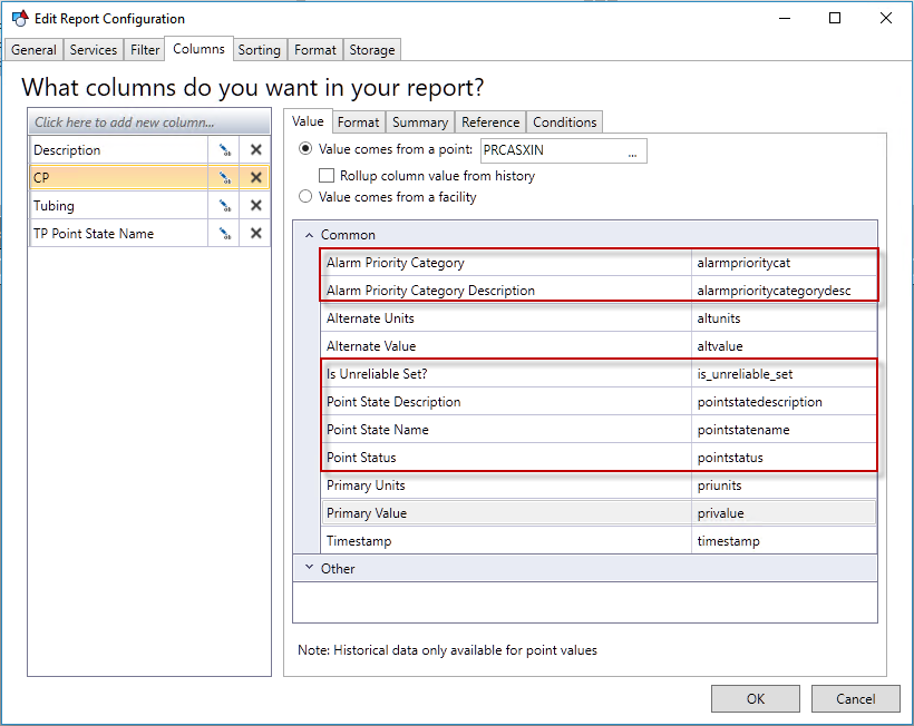 New Report Module - Added Common Attributes