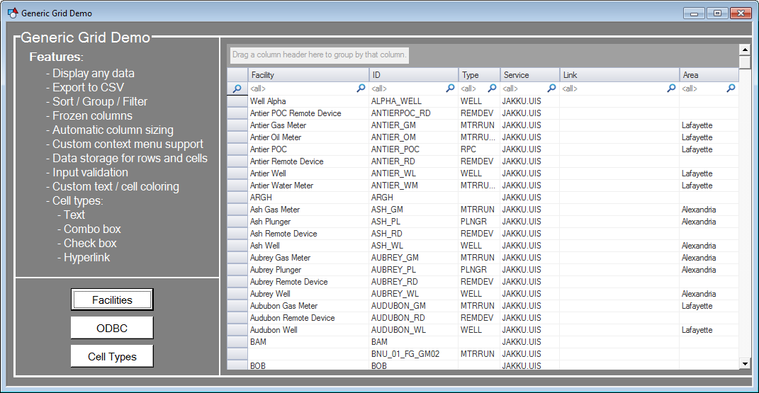 CygNet Webinar – Using the Generic Grid Control in CygNet Studio - Demo Grid